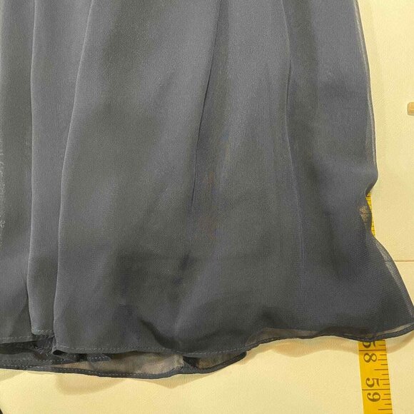 Dessy‎ Collection Gown Womens 8 Blue Sleeveless Draped Chiffon Maxi Bridesmaid - Picture 13 of 13